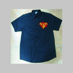 Anarchy Superman čierna košela s krátkym rukávom 100%bavlna
